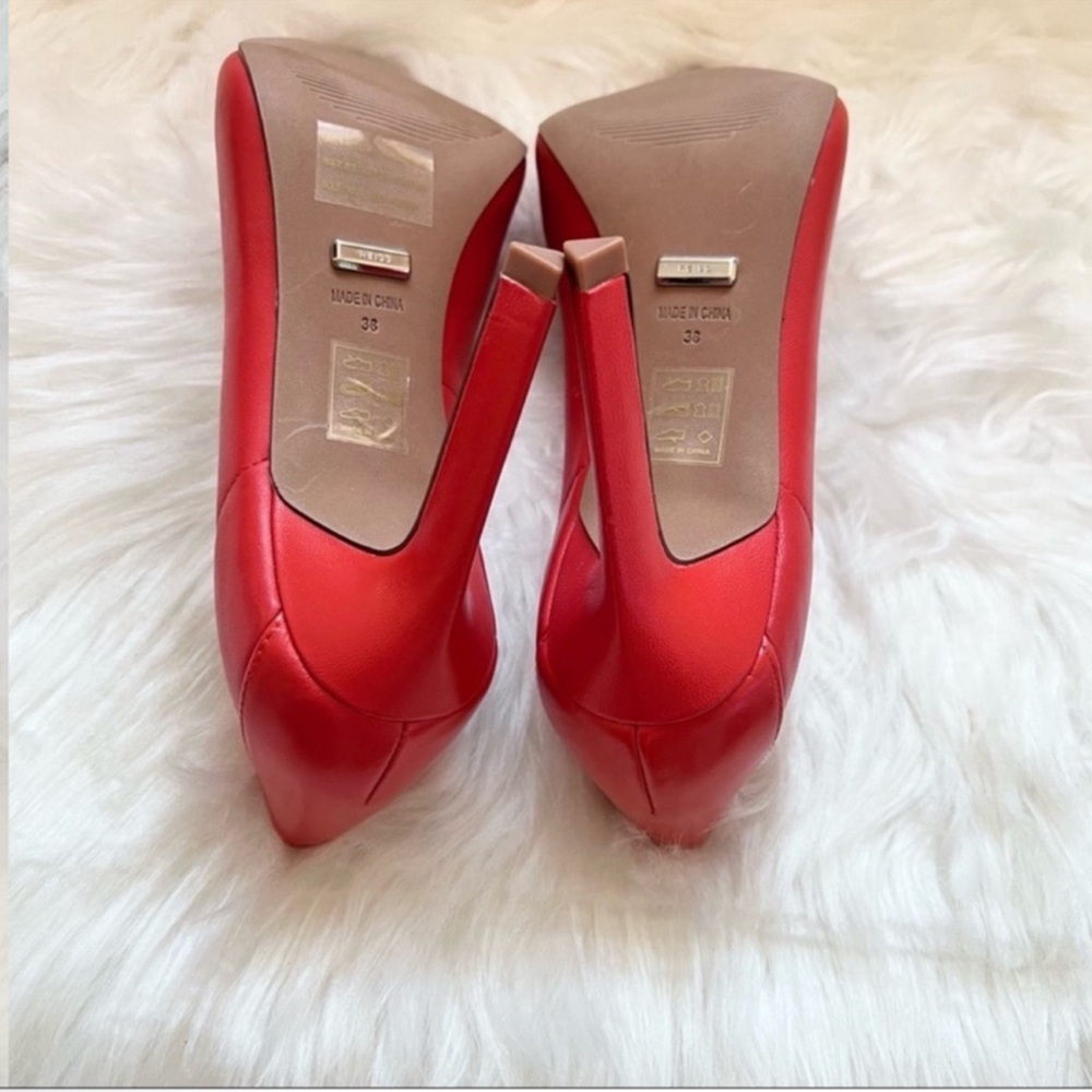NEW! REISS London “Lowri” Red Leather Court Pumps Heels - Picture 15 of 16